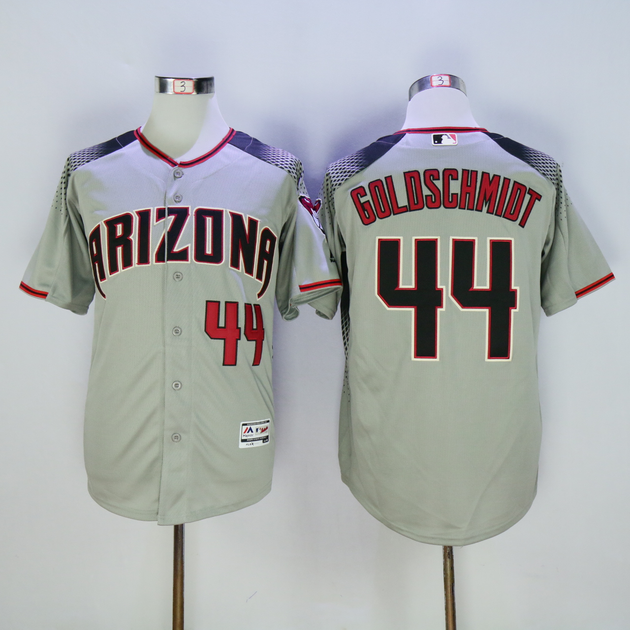 Men Arizona Diamondback #44 Goldschmidt Grey MLB Jerseys->arizona diamondback->MLB Jersey